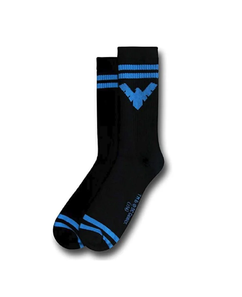 Batman Nightwing Symbol Black Crew Socks - Image 1
