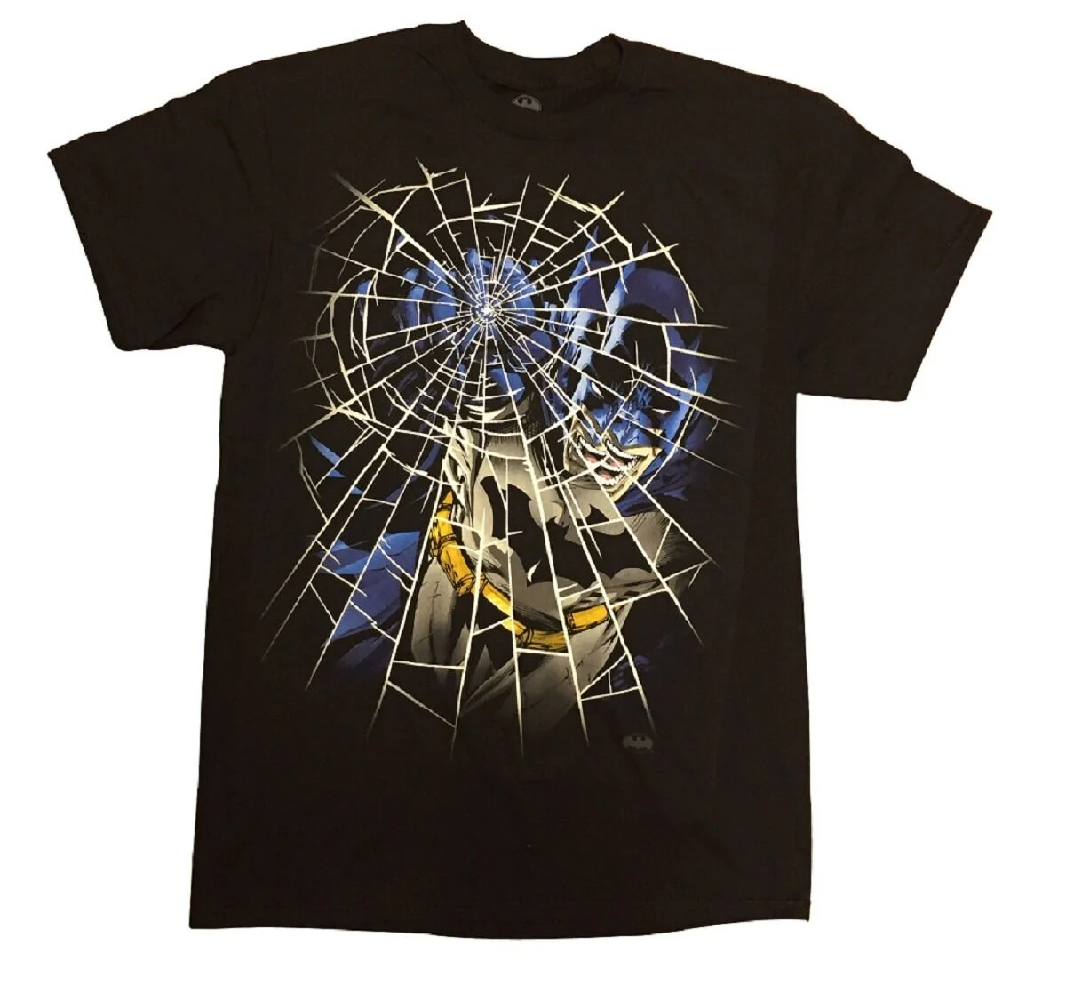 Batman Punching Glass DC Comics Adult T-Shirt - Image 2
