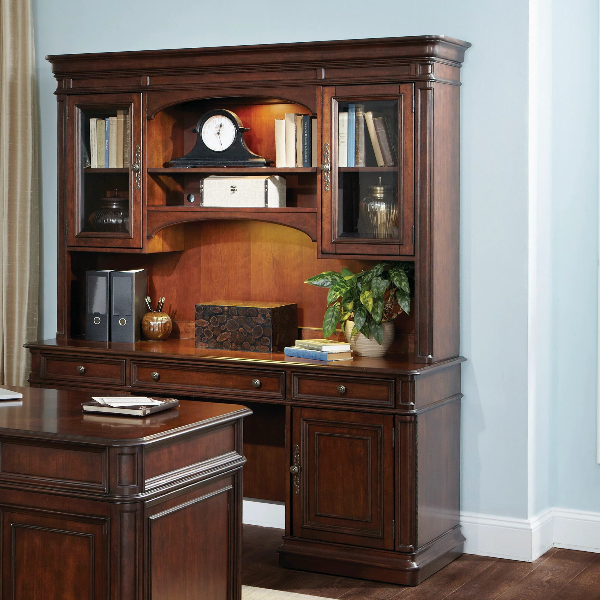 Brayton Manor – 3 Piece Jr Executive Credenza – Cognac