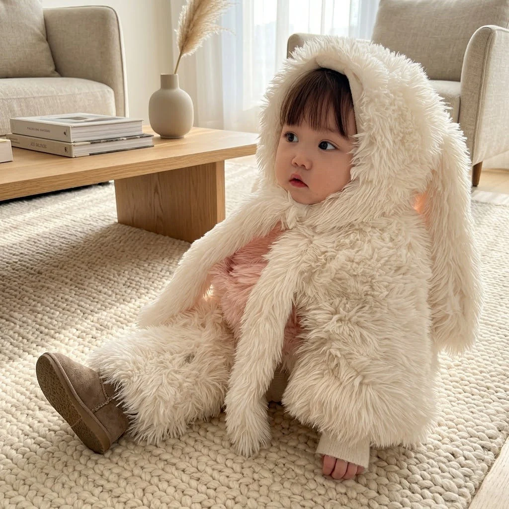 Fluffy Bunny Kids Dress - Image 2
