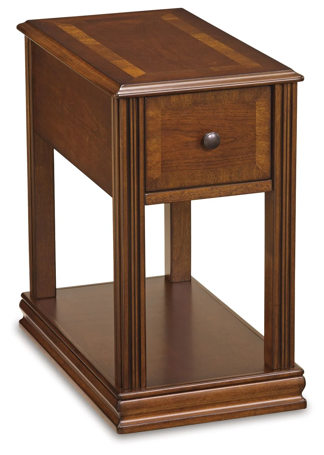 Breegin – Chair Side End Table – Removable Tray – Brown