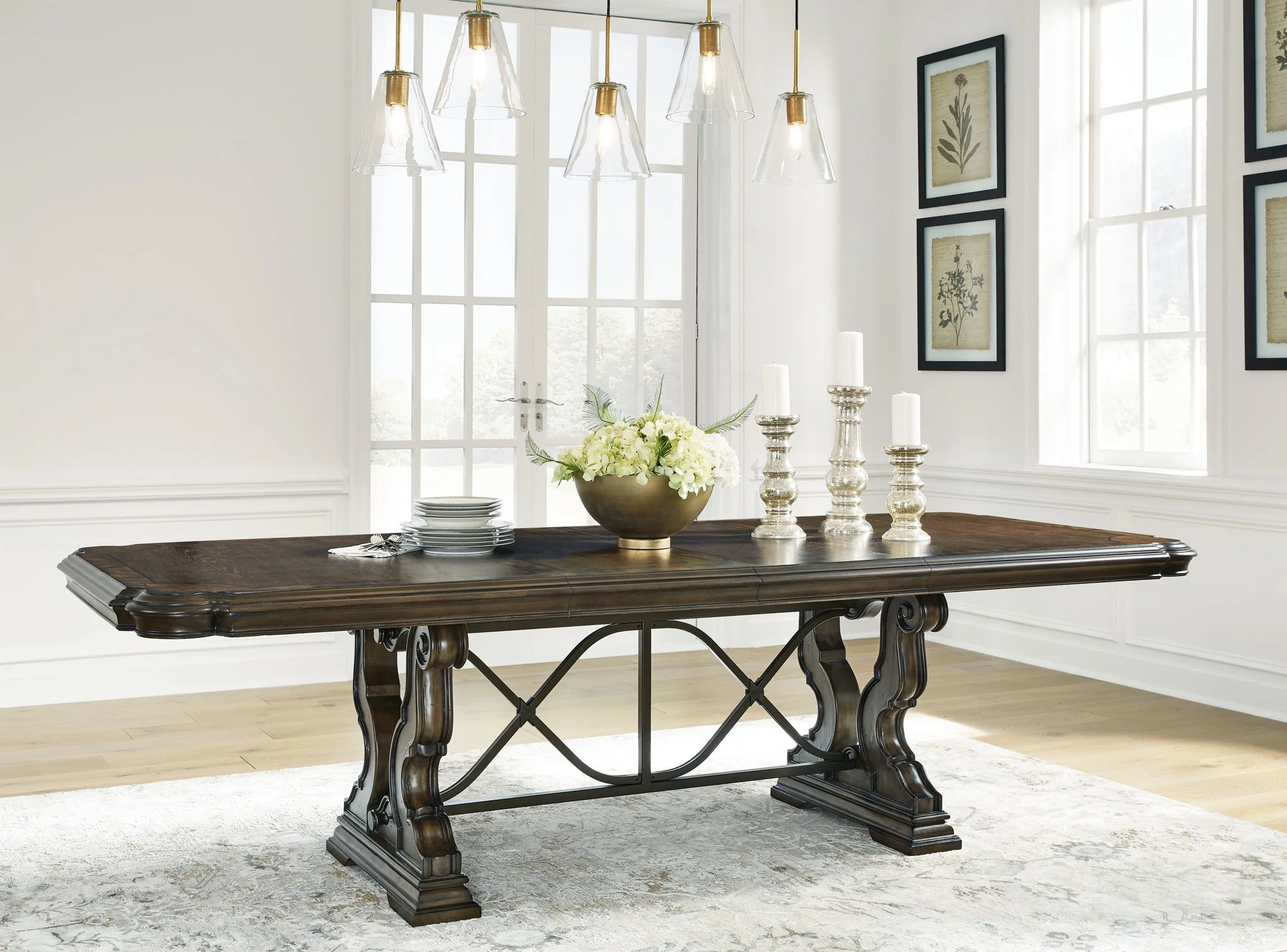 Maylee - Dining Extension Table - Dark Brown - Image 3