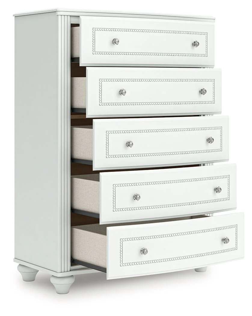 Kozlani - Five Drawer Chest - White - Image 3