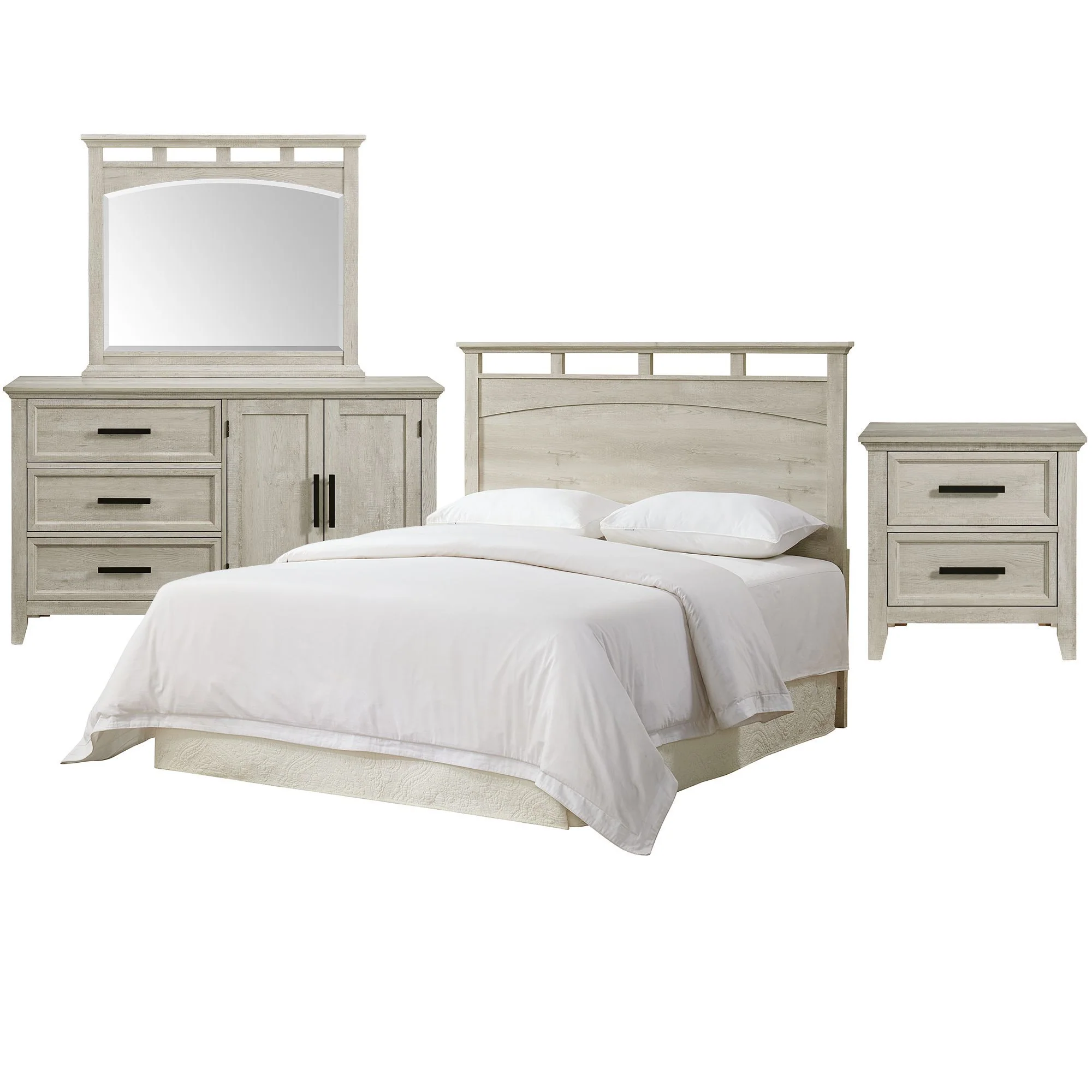Matias – Bedroom Set With Queen/Full Headboard, Dresser, Mirror & Nightstand