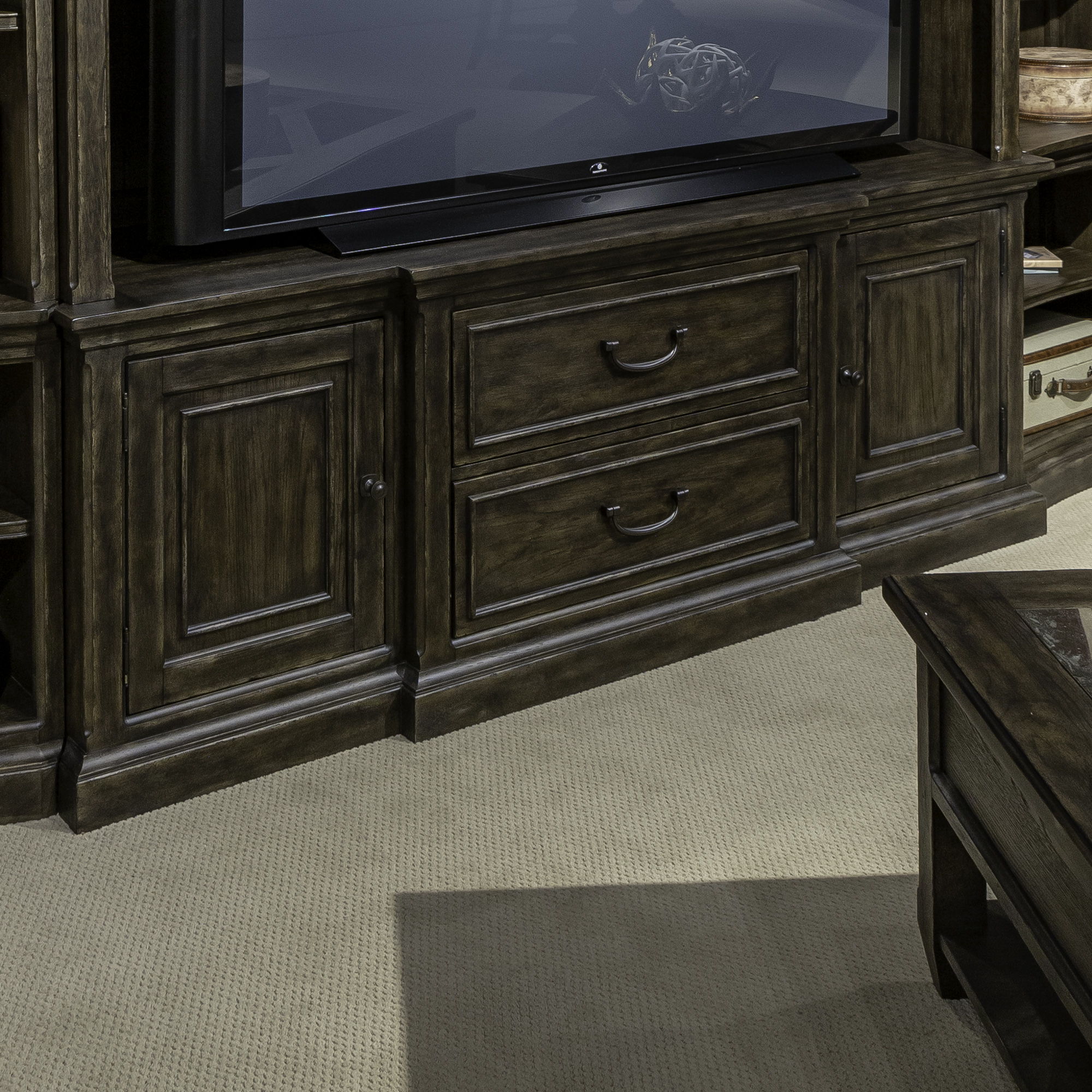 Paradise Valley - 78" Entertainment Console - Saddle Brown - Image 1