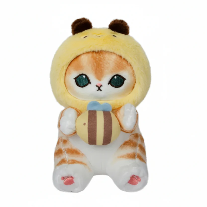Mofusand Kawaii Bee Cat Plush 9" - Image 1