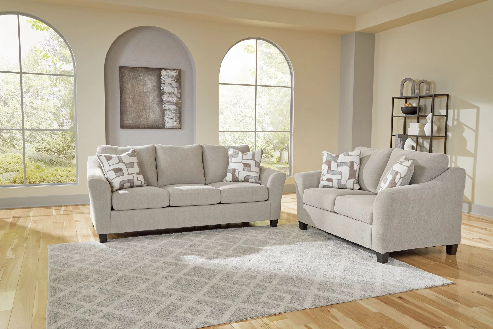 Willarae – 2 Pc. – Sofa, Loveseat – Taupe