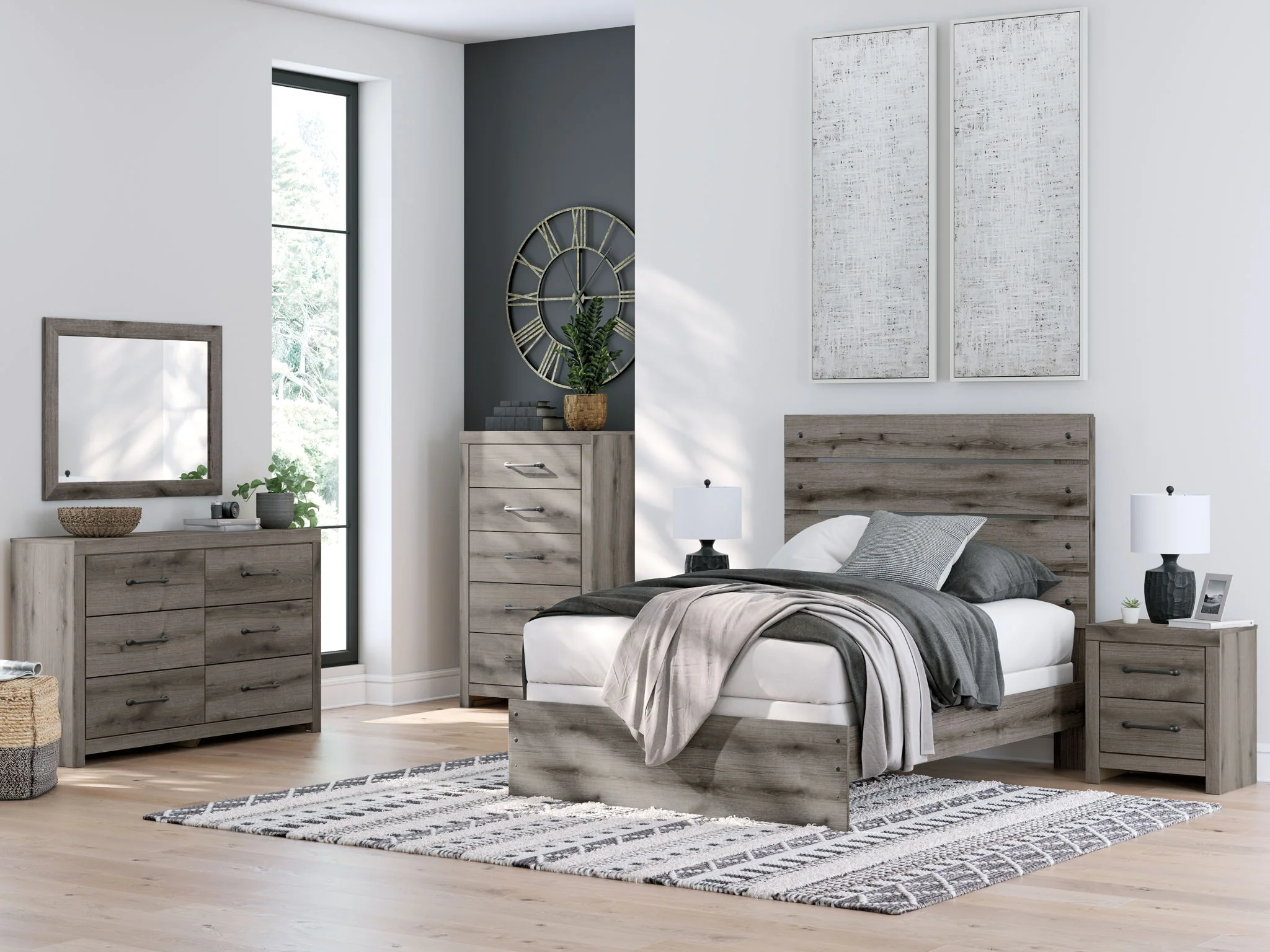 Graystorm - Bedroom Mirror - Brown Gray - Image 3