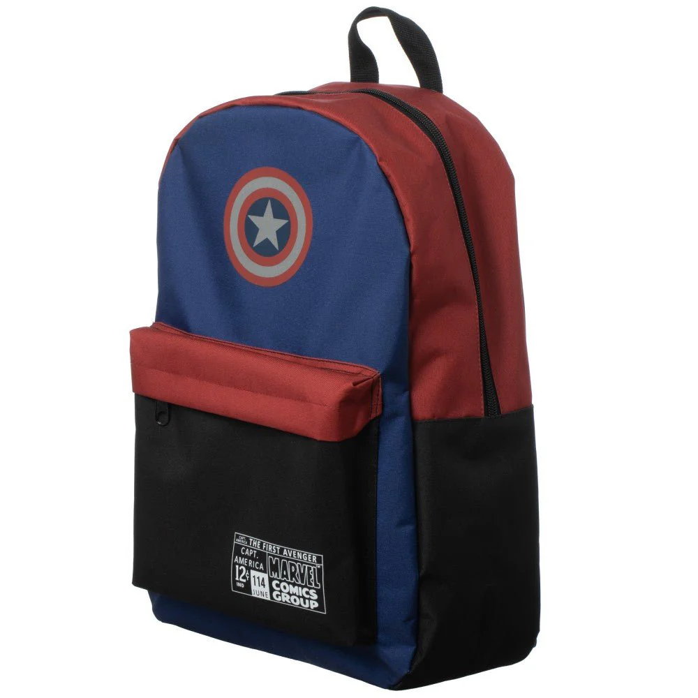 Bioworld - Marvel - Captain America Color Block Backpack with Laptop Pocket - Image 1