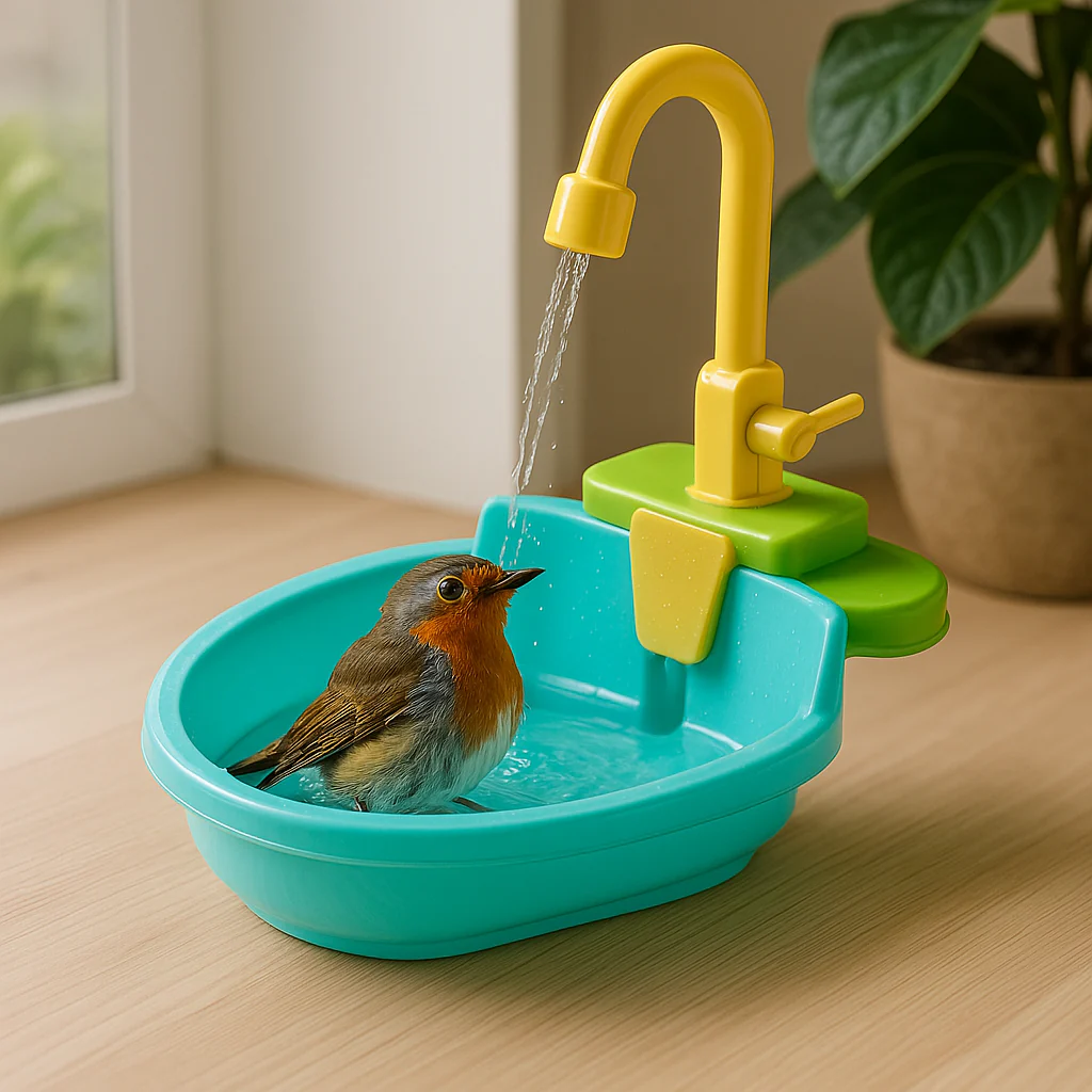 Automatic Flowing Water Bird Bath Fountain