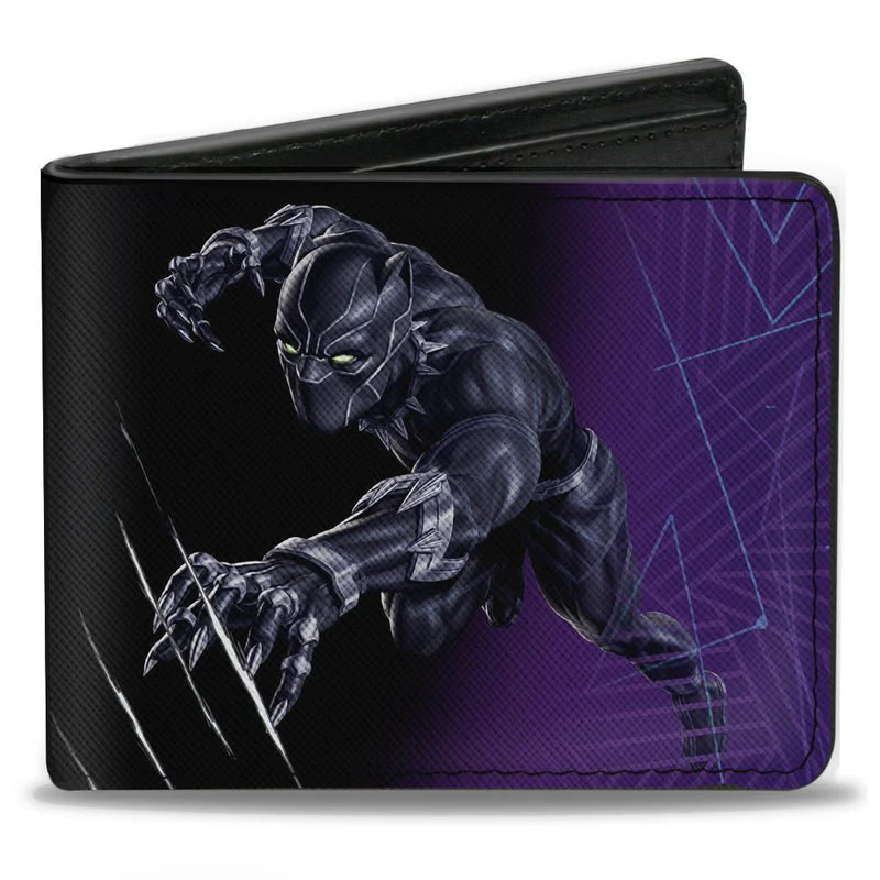 Black Panther Claw Action Pose Marvel Avengers Bi-Fold Wallet - Image 2