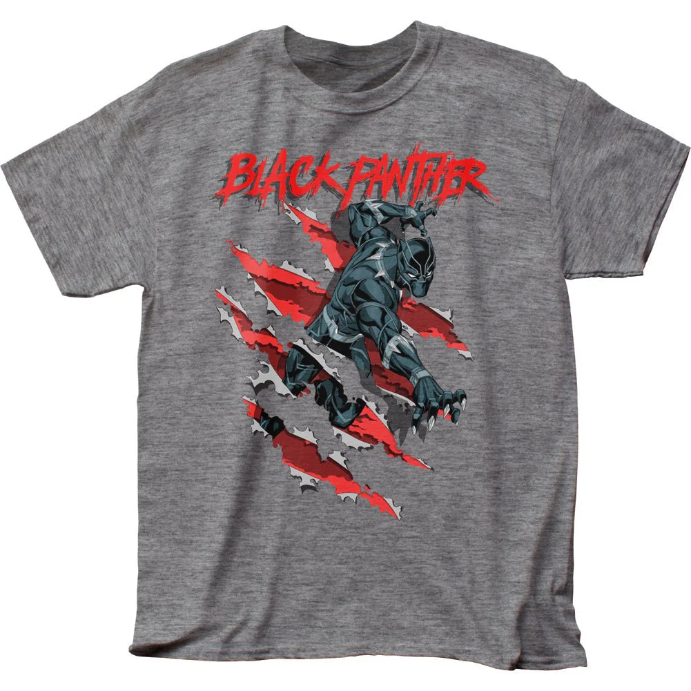 Black Panther Clawing Marvel Comics Adult T-Shirt - Image 1