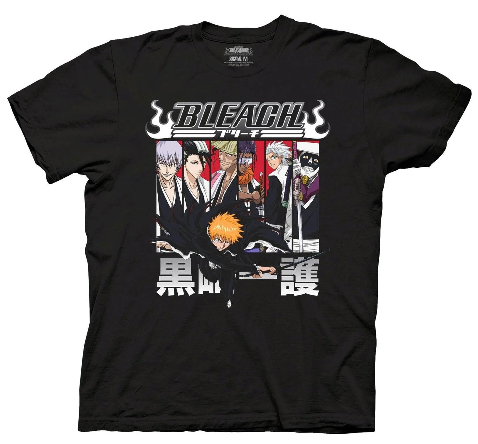 Bleach Ichigo Characters In Frames Officially Licensed Adult T-Shirt - Image 1