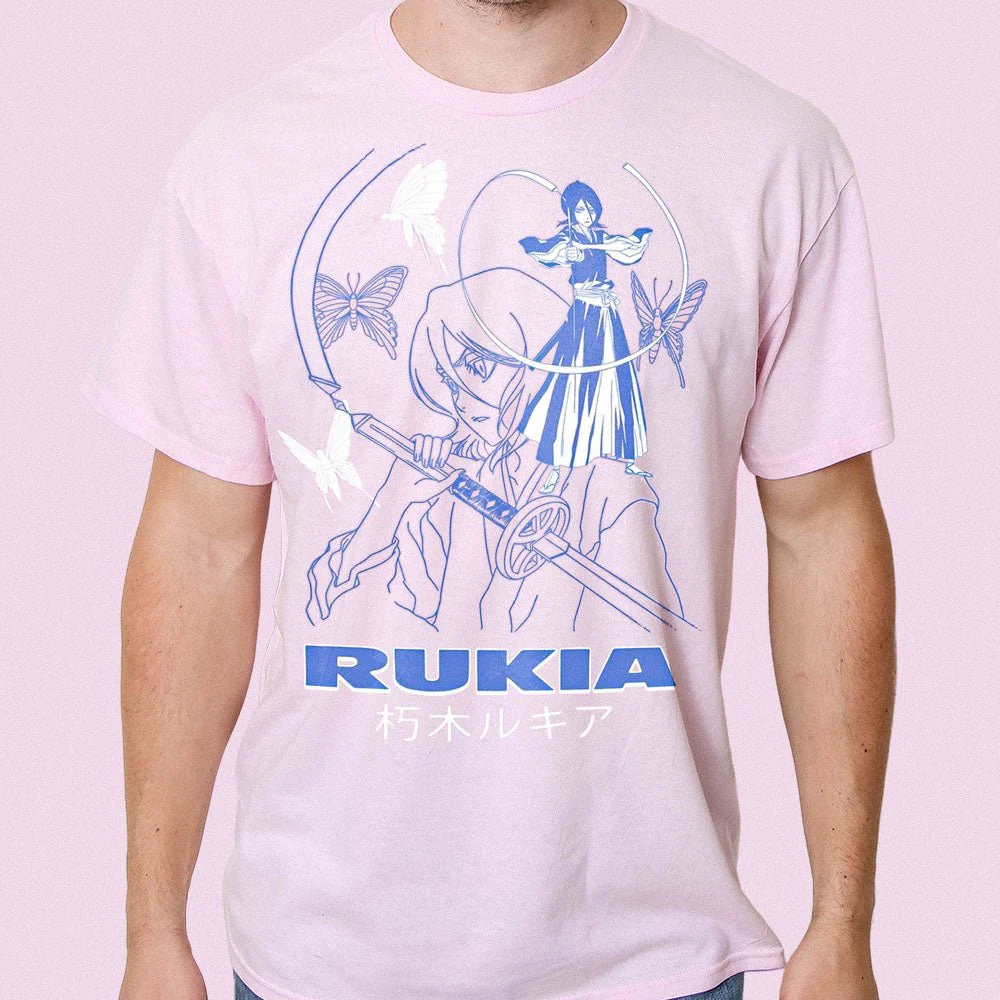 Bleach - Rukia Kuchiki Adult T-Shirt - Light Pink - Officially Licensed - Image 2