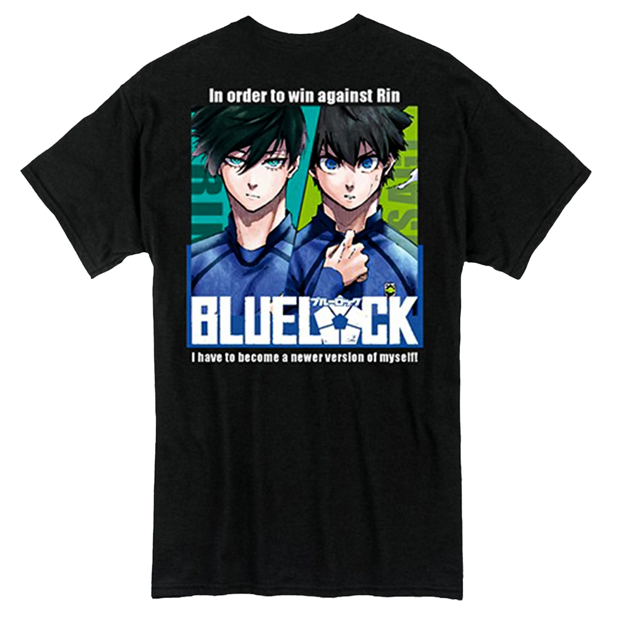 Blue Lock - Rin & Isagi - Front And Back Print Adult Men's T-Shirt - Image 3