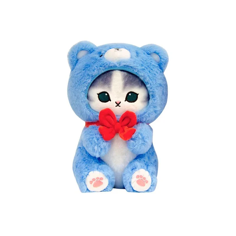 Mofusand Blue Bear Cat Plush 9" - Image 1