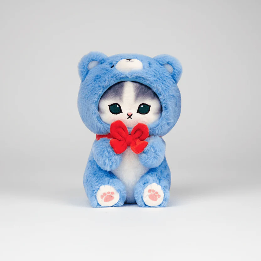 Mofusand Blue Bear Cat Plush 9" - Image 2