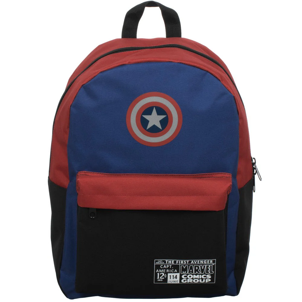 Bioworld - Marvel - Captain America Color Block Backpack with Laptop Pocket - Image 2