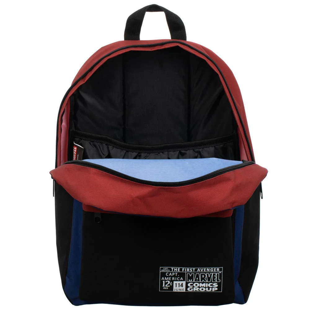 Bioworld - Marvel - Captain America Color Block Backpack with Laptop Pocket - Image 3