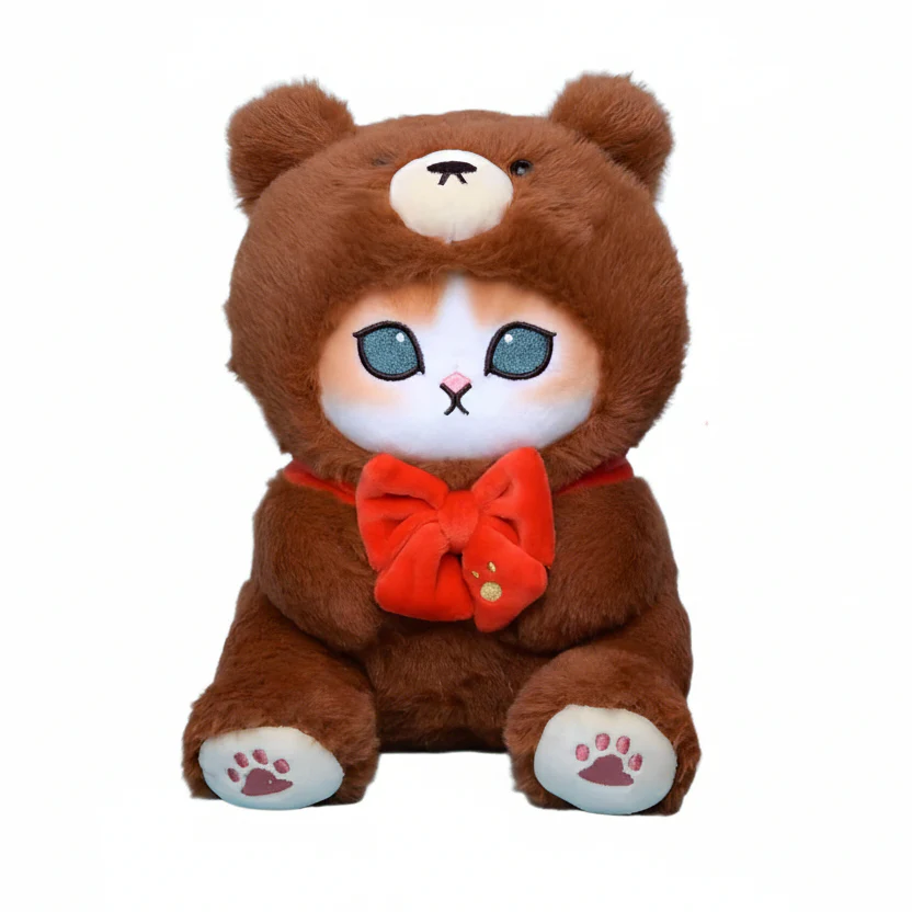 Mofusand Brown Bear Cat Plush 9" - Image 1