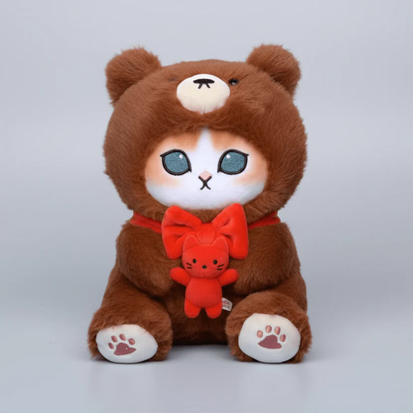 Mofusand Brown Bear Cat Plush 9" - Image 2