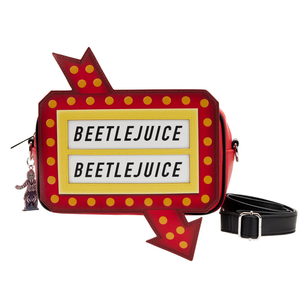 Loungefly Beetlejuice Glow Graveyard Sign Crossbody Bag Purse - Image 2