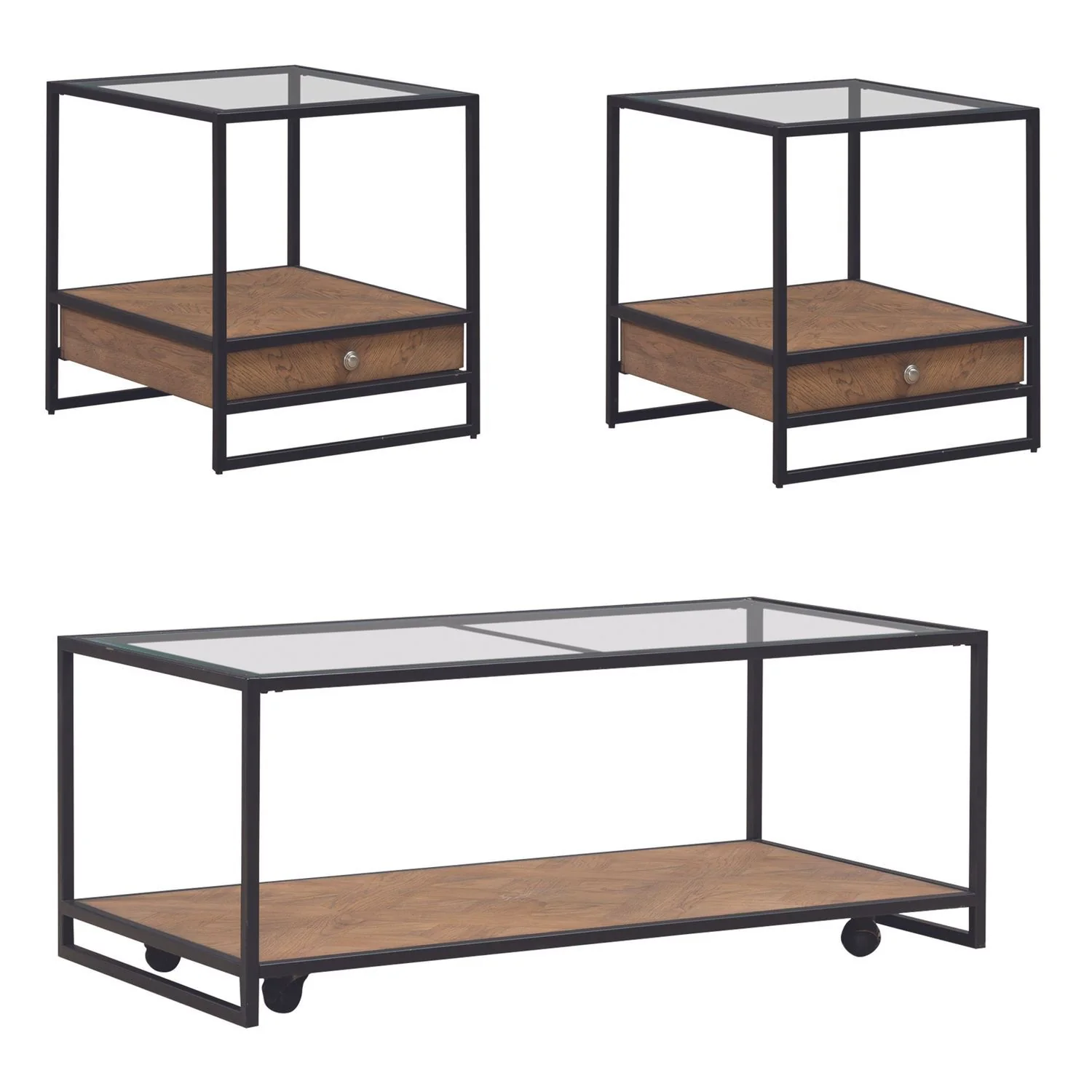 Bedford - 3 Piece Set - Weathered Oak - Image 2
