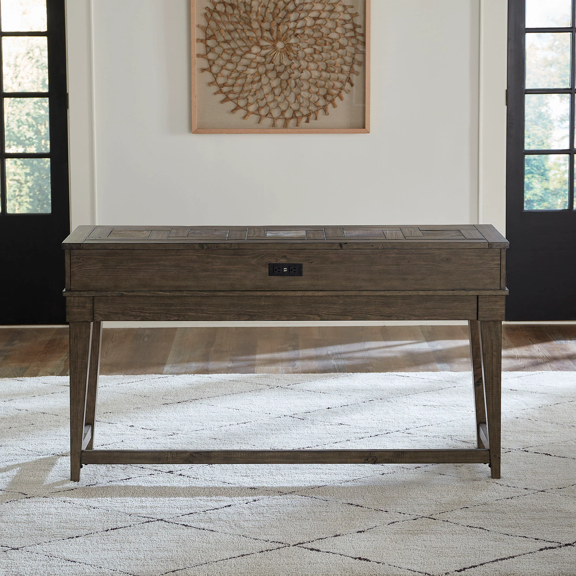 Arrowcreek – Console Bar Table – Weathered Stone