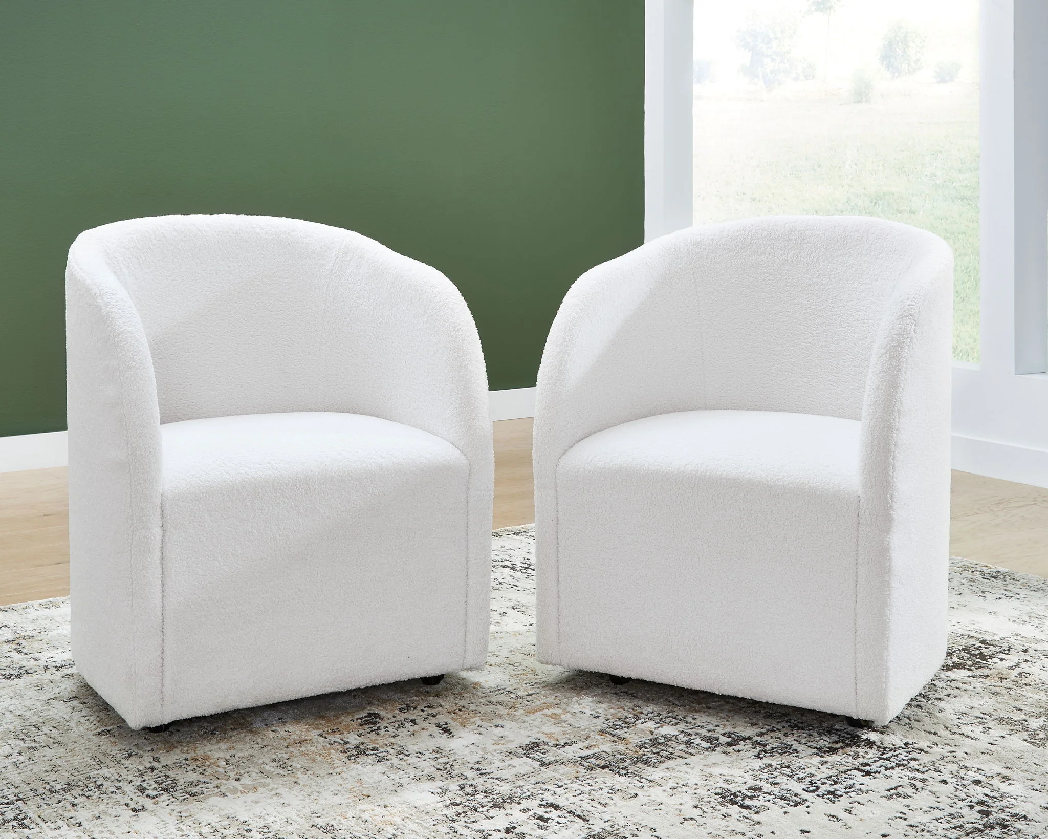 Rowanbeck - Dining Upholstered Arm Chair (Set of 2) - Ivory - Image 3
