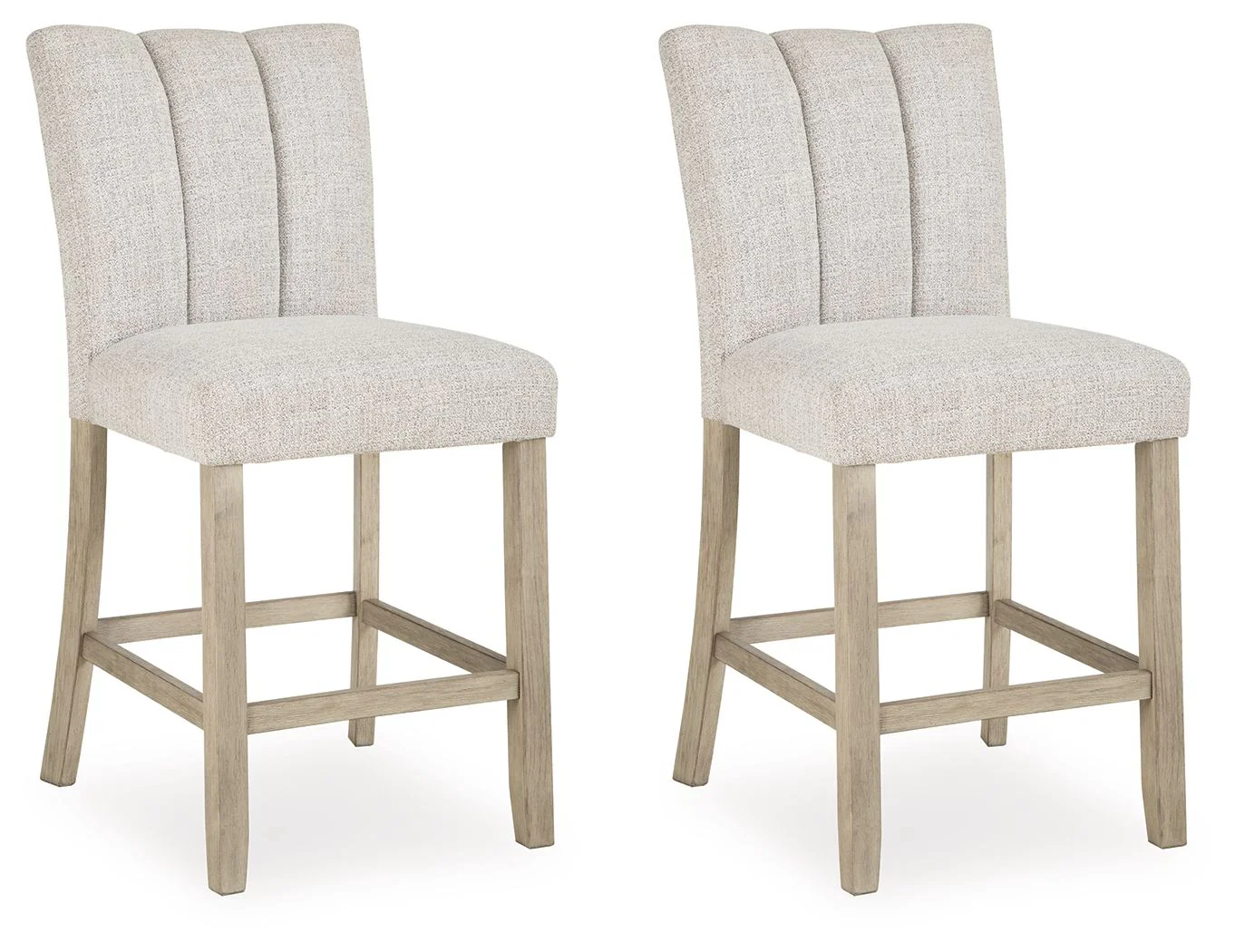 Larawyn – Upholstered Barstool (Set of 2) – Bisque
