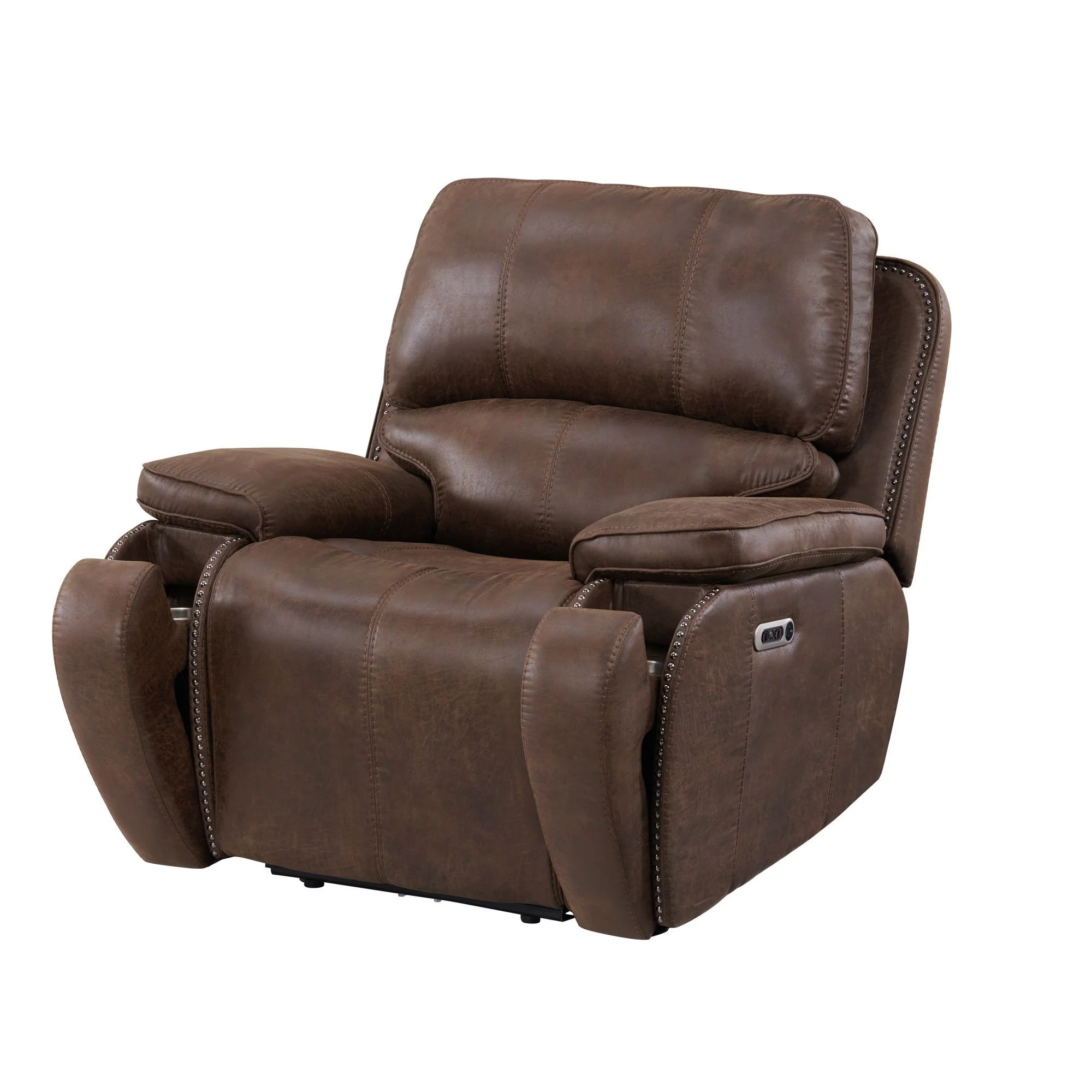 Atlantis - Power Motion Recliner With Power Head Recliner - Heritage Brown - Image 3