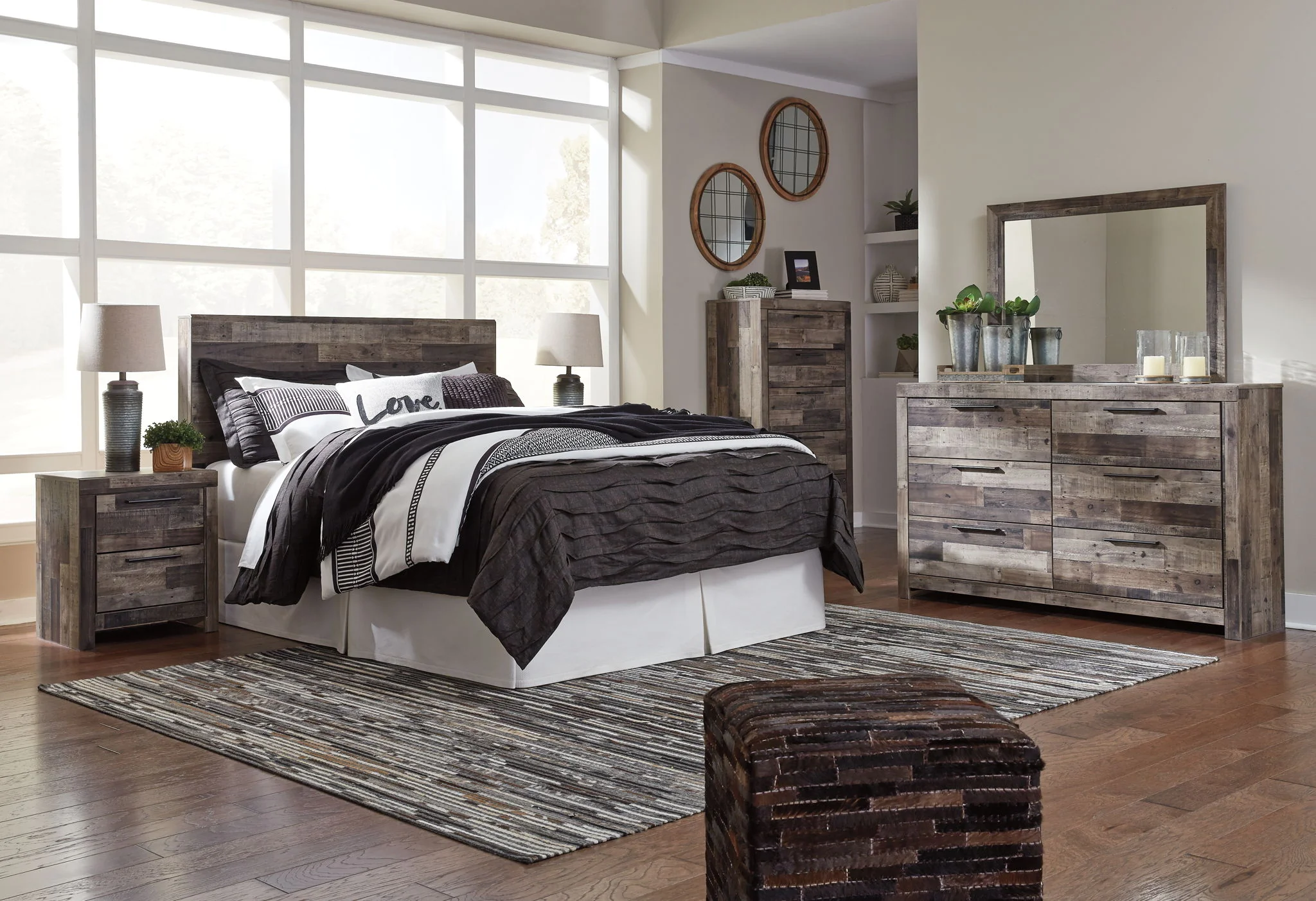 Derekson - Two Drawer Night Stand - Multi Gray - Image 3