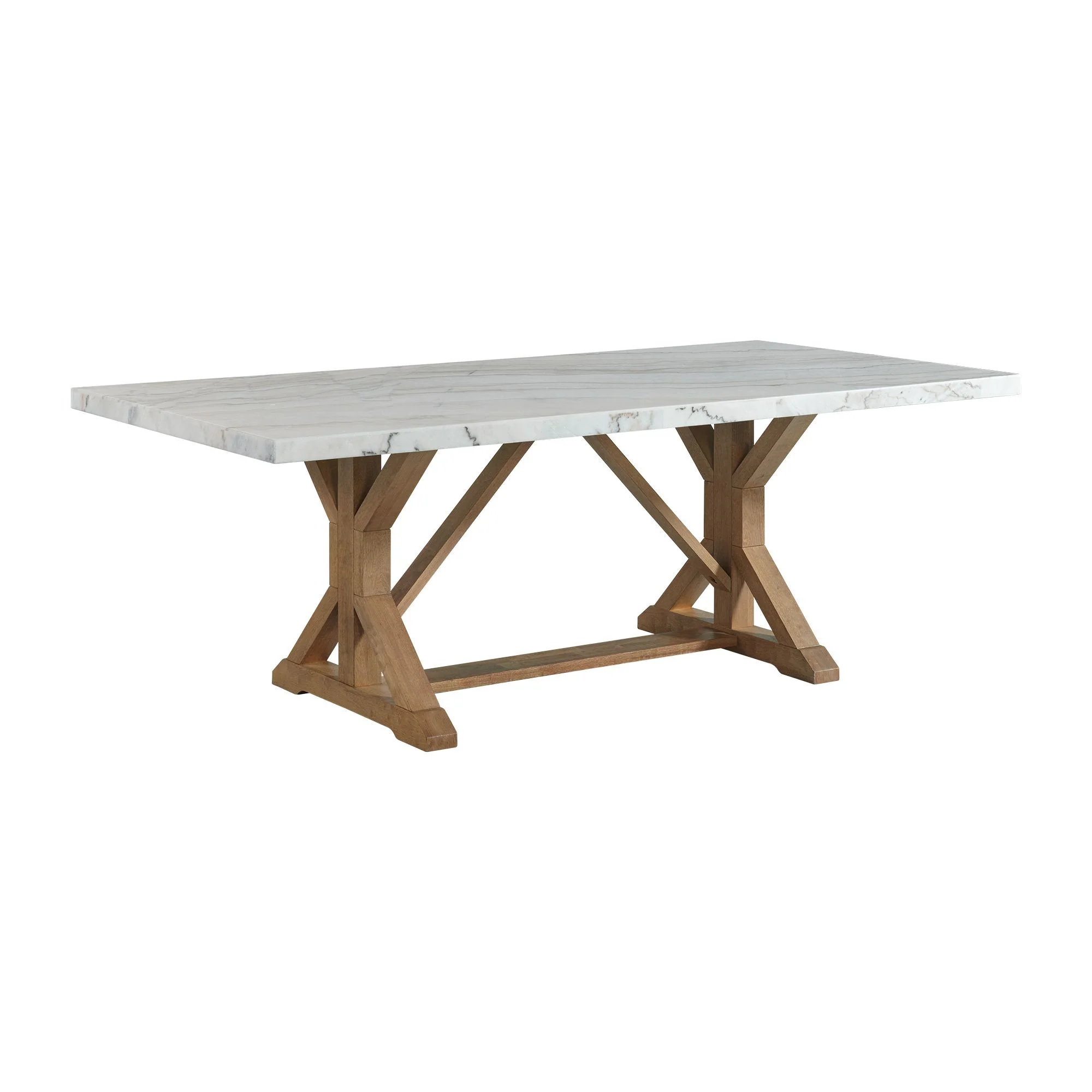 Lakeview - Marble Standard Height Rectangular Dining Table - White - Image 1