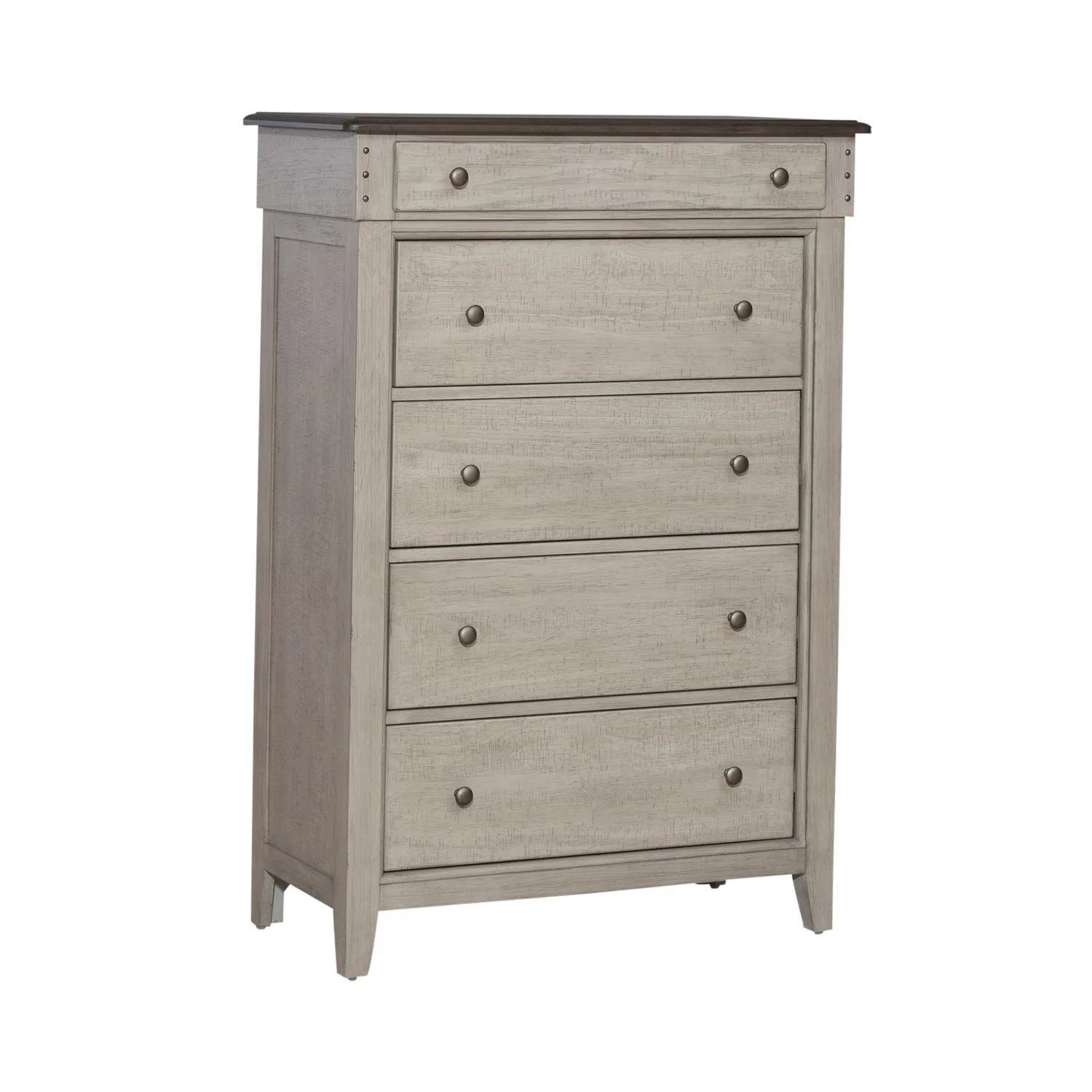 Ivy Hollow - 5 Drawer Chest - Weathered Linen / Dusty Taupe - Image 2