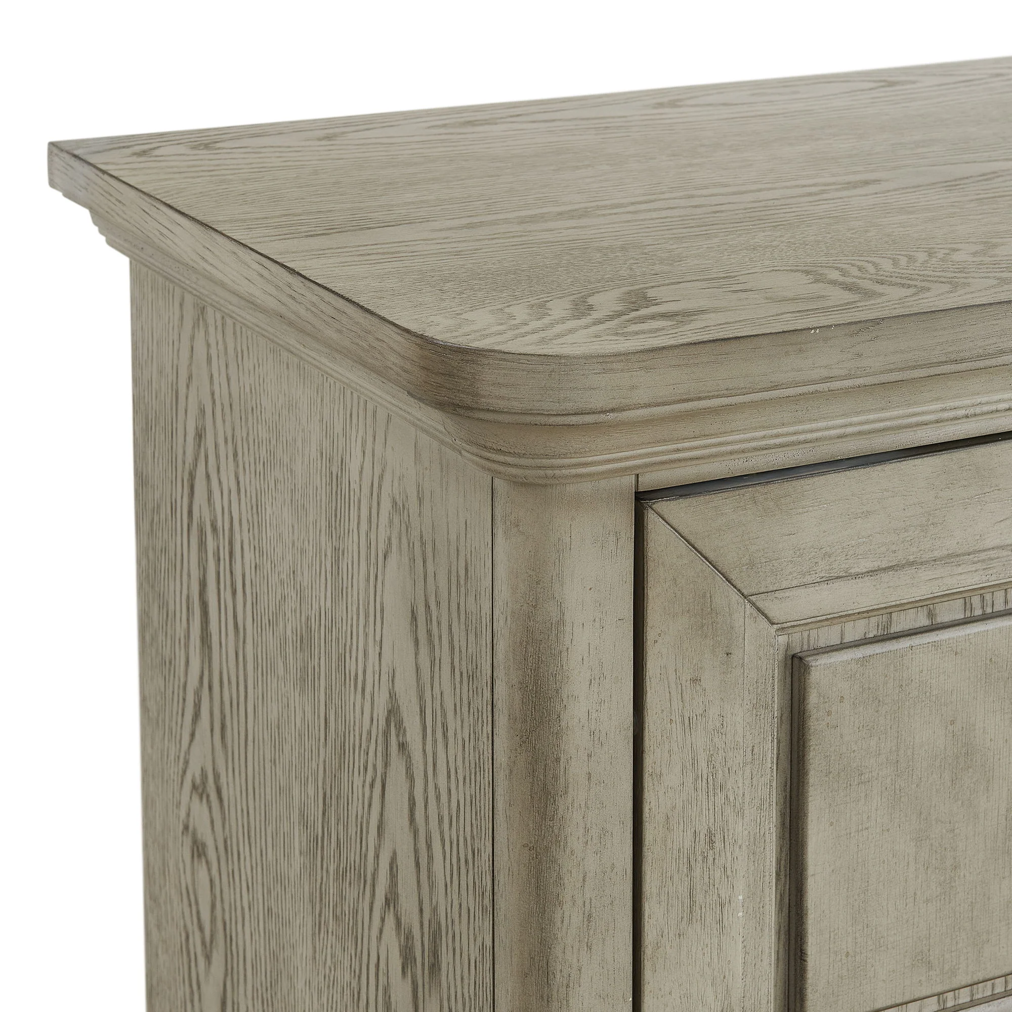 Whit-Ash - 5-Drawer Door Chest - Light Gray - Image 3