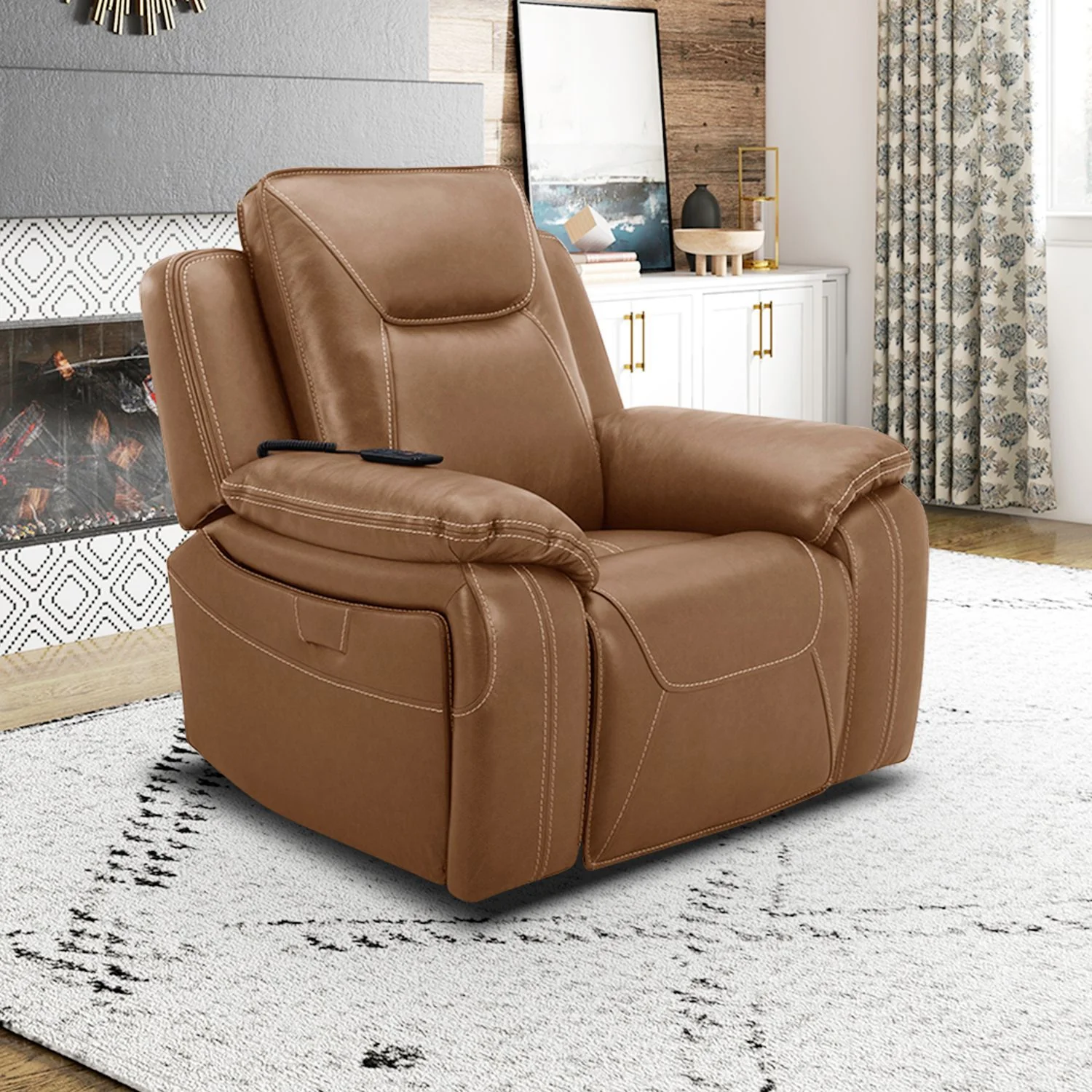 Callihan – Swivel Glider Recliner P3 – York Butternut