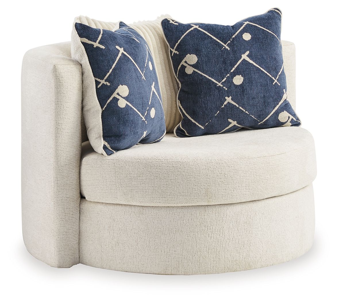 Padova - Swivel Accent Chair - Ivory - Image 1