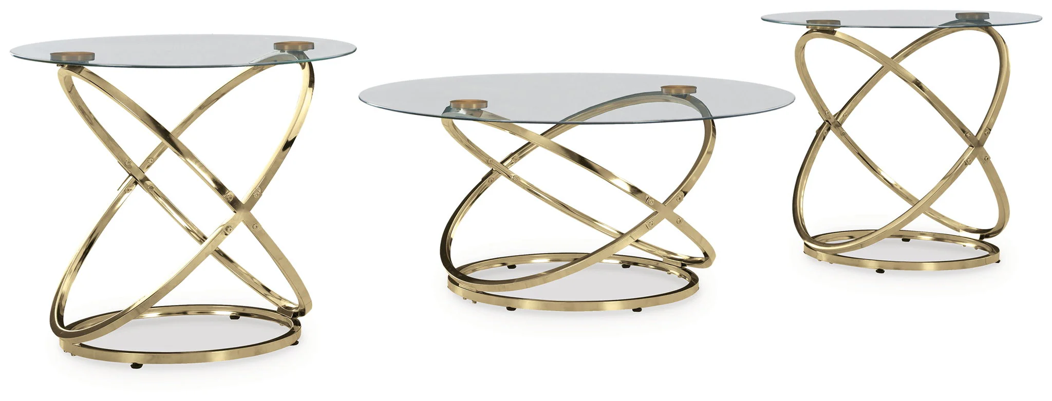Crimonti – Occasional Table Set (Set of 3) – Champagne
