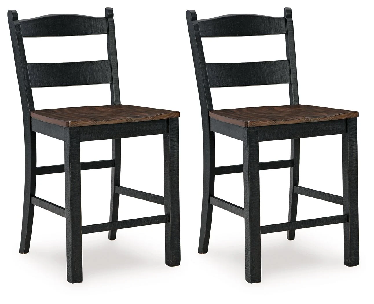 Valebeck – Barstool (Set of 2) – Black / Brown