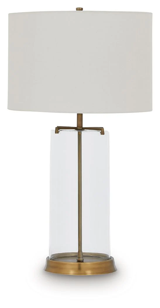 Gizeh – Glass Table Lamp – Clear / Gold Finish
