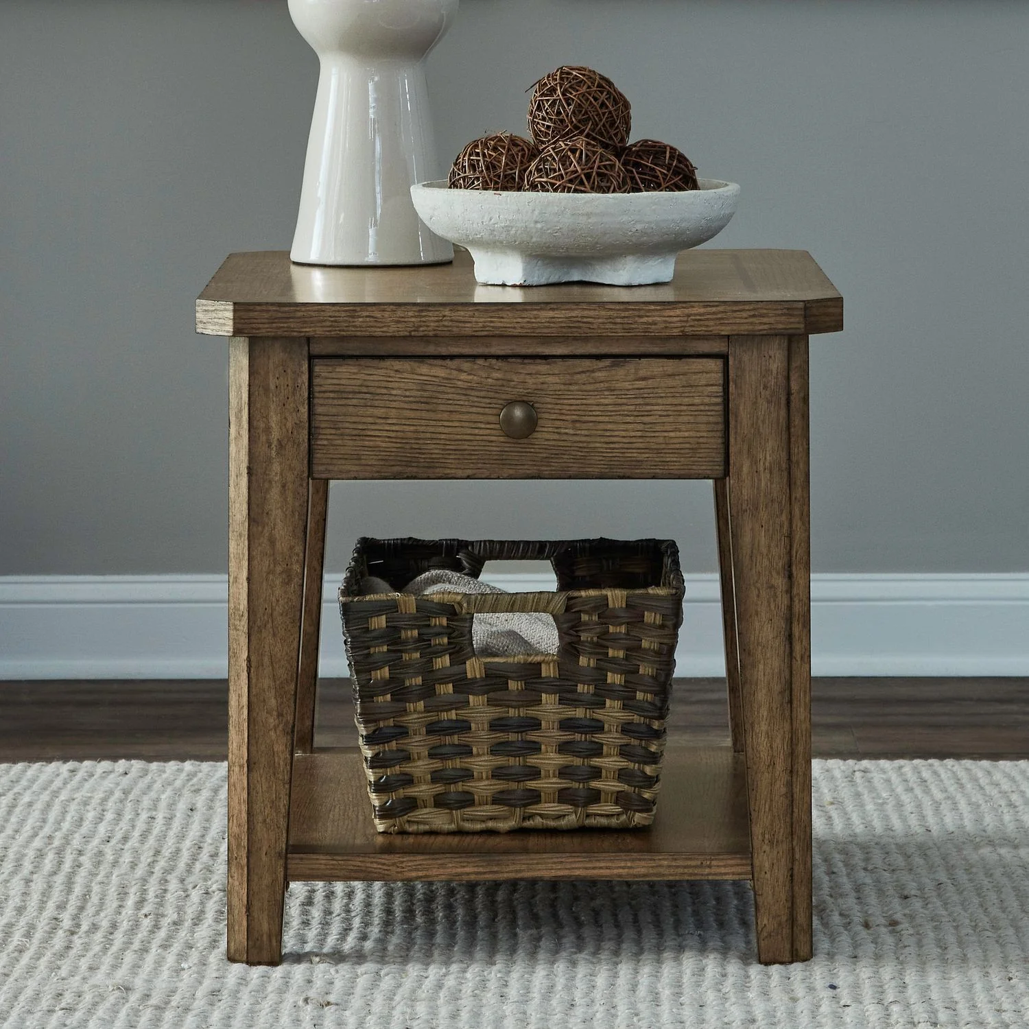 Carolina Park – End Table – Amber Brown