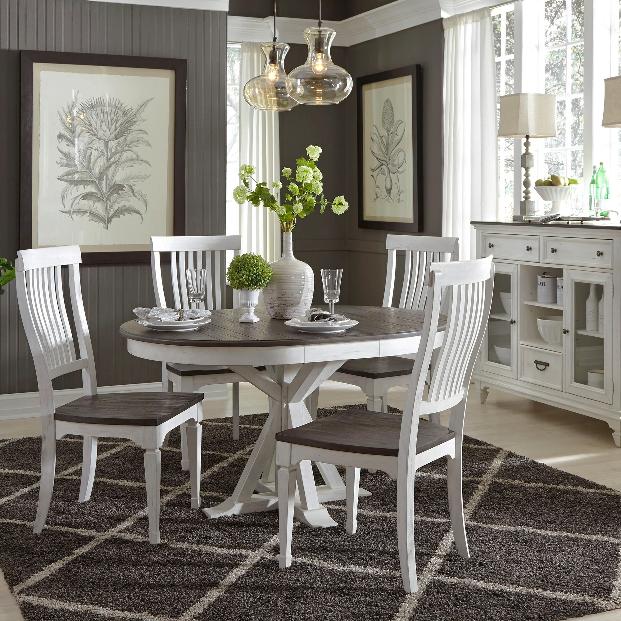 Allyson Park – Pedestal Table Set