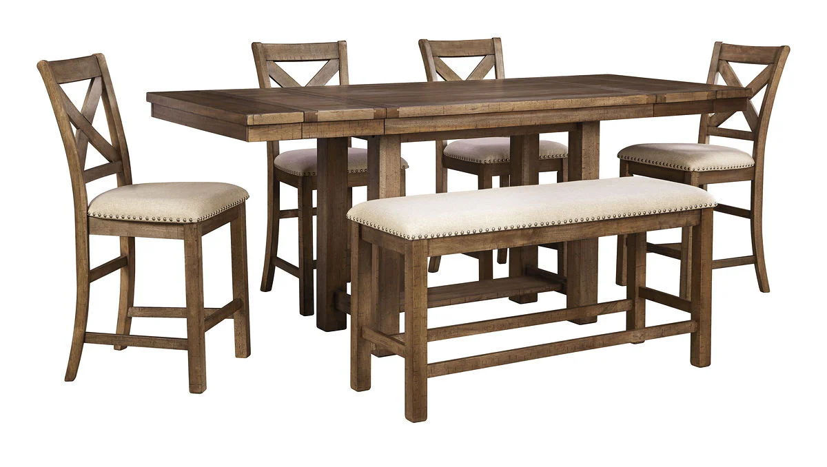 Moriville – Rectangular Dining Table Set – Counter Height