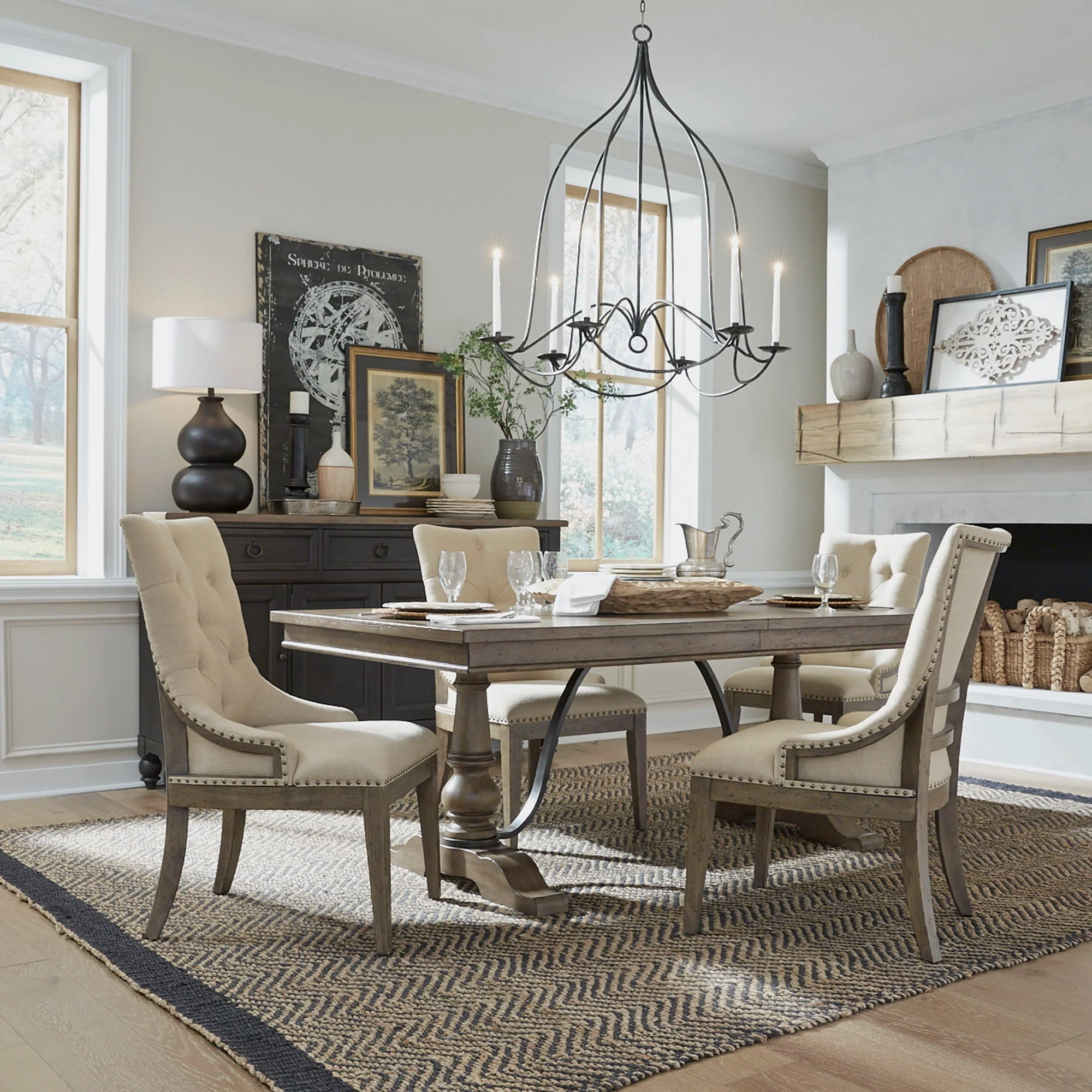 Americana Farmhouse - Trestle Table Set - Image 1