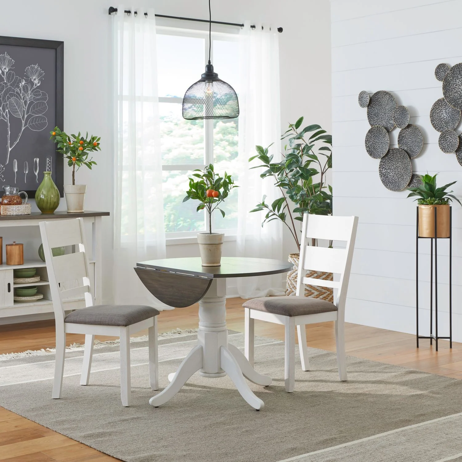 Brook Bay – 3 Piece Dining Room Drop Leaf Table Set