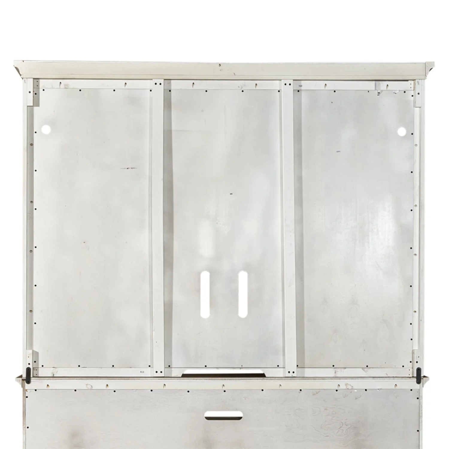 Farmhouse Reimagined - Entertainment Hutch - Antique White / Chestnut Tops - Image 3