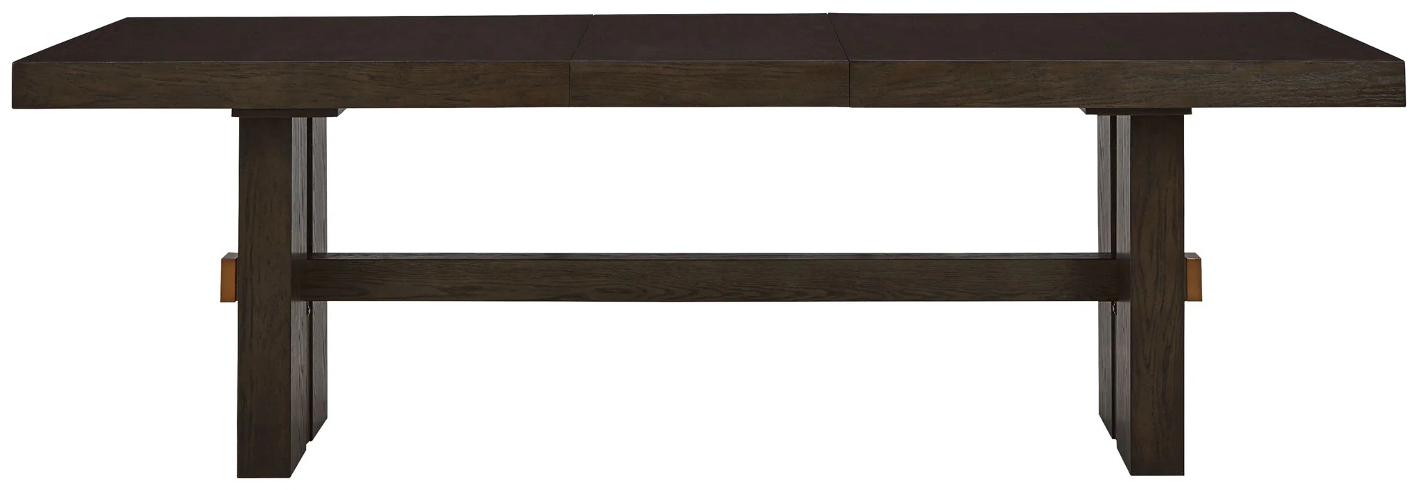 Burkhaus - Rectangular Dining Room Extension Table - Dark Brown - Image 2