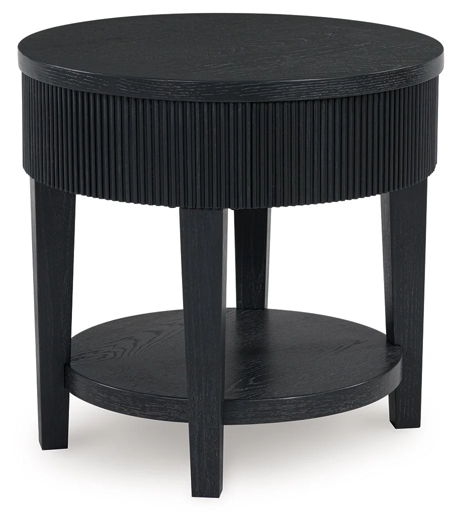 Marstream - Round End Table - Black - Image 1