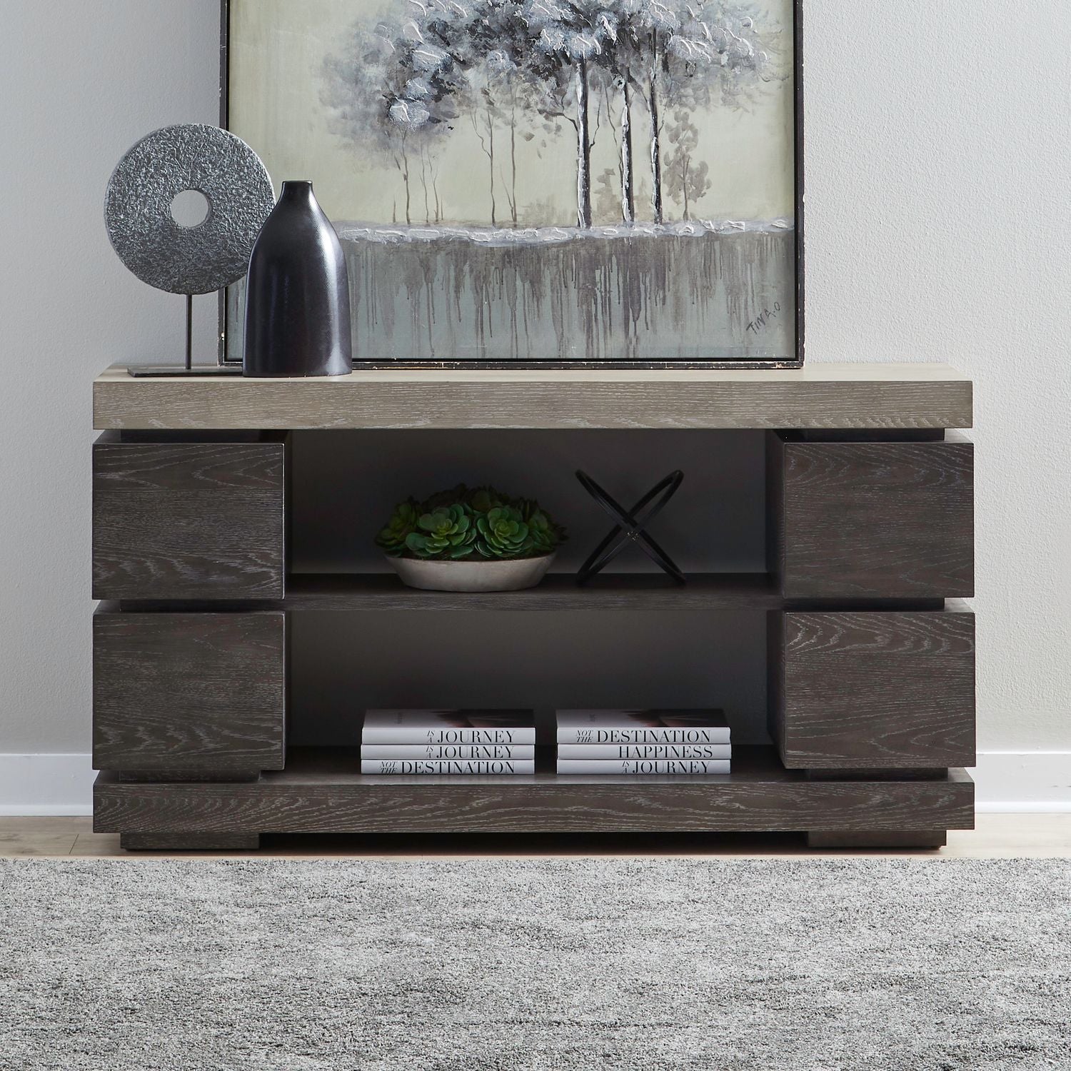 Piedmont – Sofa Table – Charcoal / Ash