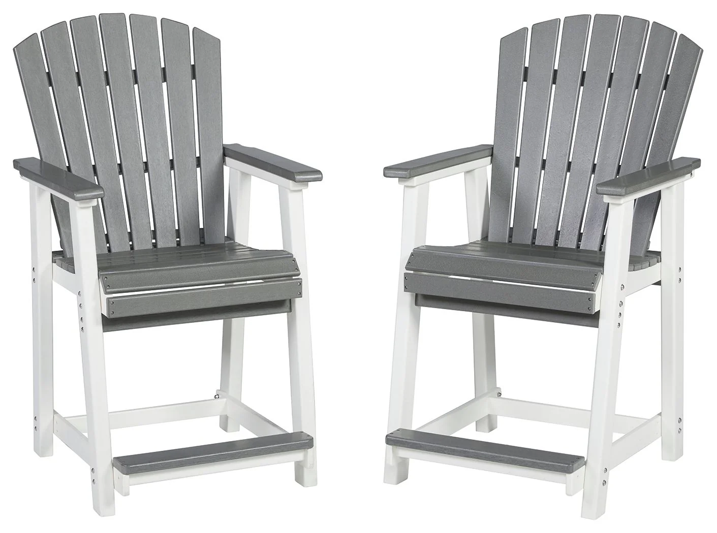 Transville – Barstool (Set of 2) – Gray / White